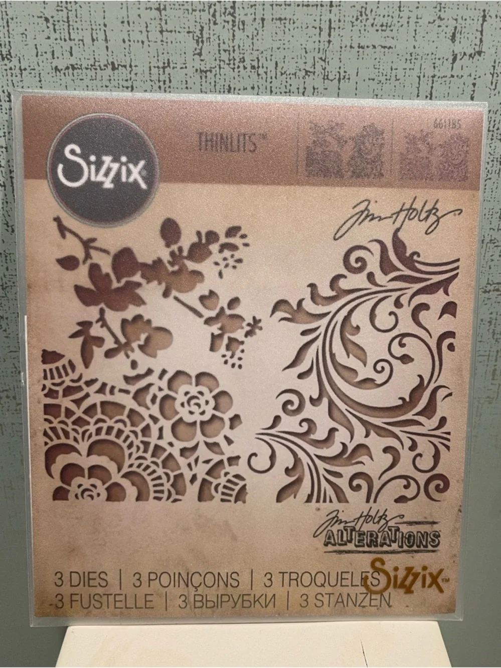TIM HOLTZ Sizzix Floral and Scroll Thinlits Die Set LIKE NEW